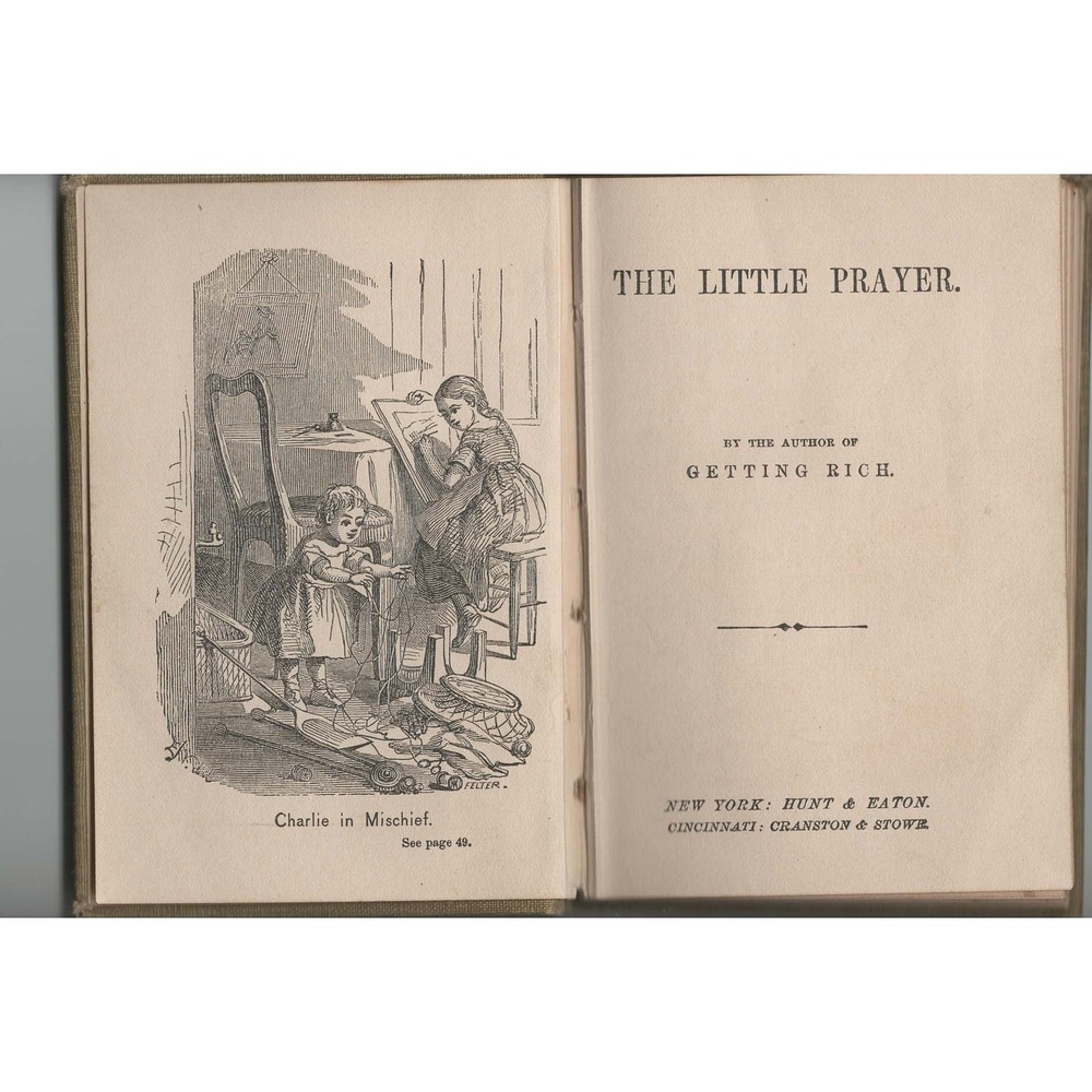 The Little Prayer Antique Childrens Book Hunt & Eaton Cranston & Stowe Hardcover - Picture 2 of 2